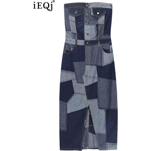 IEQJ Fashion Denim Dresses