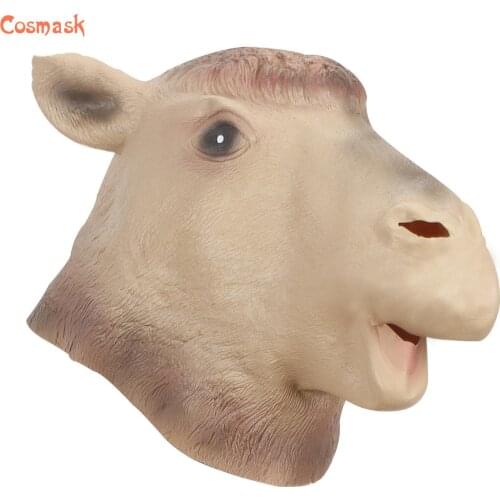 Cosmask Halloween Mask props latex camel headgear Adult Party Costume Mask horror Carnival Cosplay party props