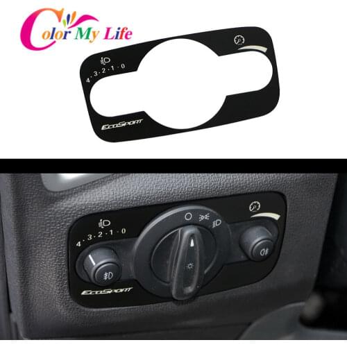 Car Headlight Switch Decoration Trim Headlights Switch Stickers Fit for Ford Ecosport 2012 2013 2014 2015 2016 Accessories