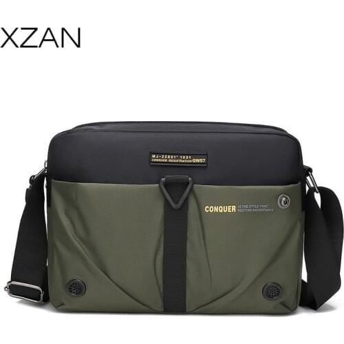 2021 New Men Messenger Bag Waterproof Nylon Small Satchel Shoulder Bag Casual Travel Crossbody Bags For Male Belt Handbag Man