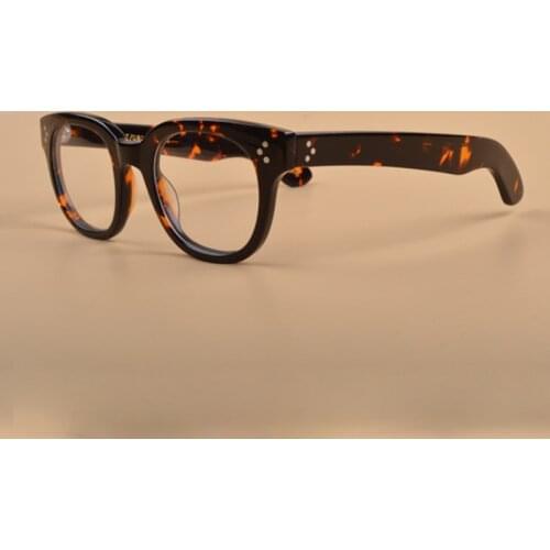 New Johnny Depp Glasses Men Women Optical Glasses Frame Brand design Computer Transparent Eyeglass Acetate Vintage Q321-2