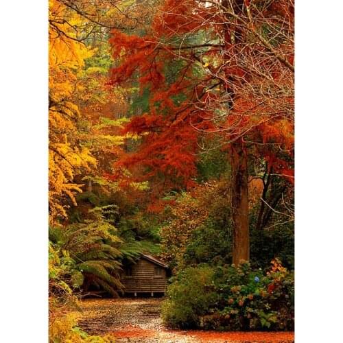 Autumn huts 100% 3D Diamond Mosaic Handmade Diamond Painting Cross Stitch Kits Diamond Embroidery Patterns Rhinestones Art 6266R