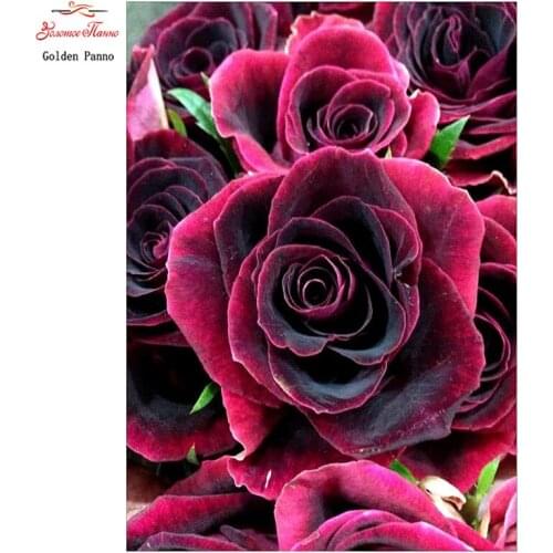 Full Square Diamond red rose flower 5D DIY diamond embroidery Mosaic flower Picture Of Rhinestone wedding decor home