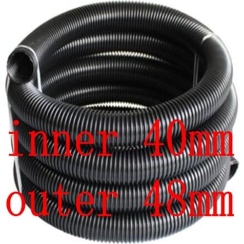 Vacuum cleaner with industrial hose, suction pipe, corrugated pipe, threaded pipe, inner diameter 40, outer diameter 48mm