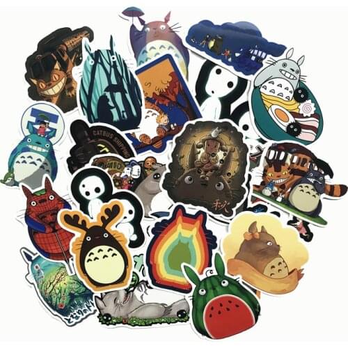 TD ZW 64Pcs Japanese Movie My Neighbor Totoro Cute Cartoon Stickers For Skateboard Laptop Luggage Fridge Phone Styling Sticker