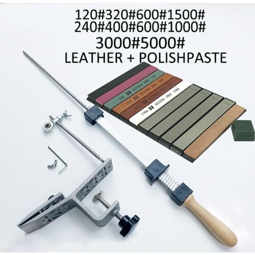 GT2001 Fixed angle sharpener Sets New improved Fixed angle sharpener sharpening stone sets Oilstone Diamond LEATHER POLISHPASTE