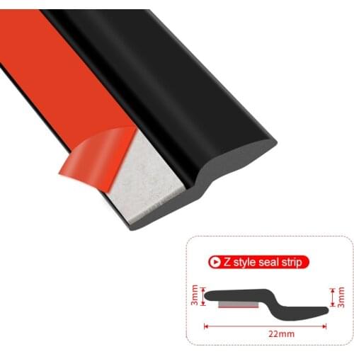 Z Type Car Door Seal Strip Noise Insulation Weatherstrip EPDM Universal Car Sealing Rubber StripTrim Auto Rubber Seals