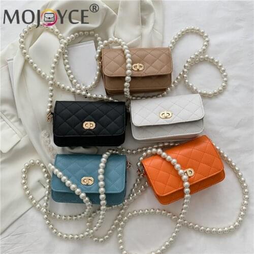 Female Baguette Handbags with Lattice Pattern Printed PU Leather Embossing Shoulder Underarm Bags for Shopping