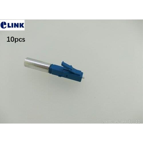 10pcs blue module Part for LC bare fiber adapter Accessory for LC UPC bare optical fibre ftth coupler testing factory ELINK
