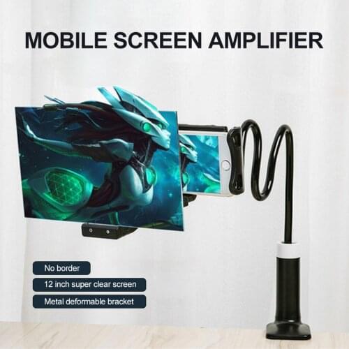 12 inch Smartphone Screen Amplifier HD Projection Bracket 360 Degree Adjustable Clip Universal Screen Amplifier 504#2