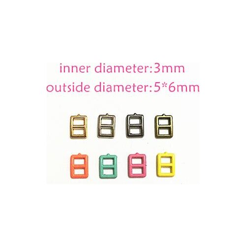 20pcs Mini button buckle Tri-glide 3 mm ultra-small belt buckle doll clothes buttons shoes buckle blyth doll clothing accessory