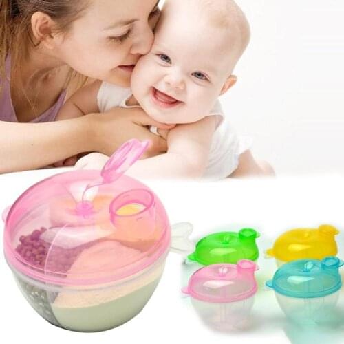 3 Interlayer Dispenser Food Storage Container Baby Feeding Milk Powder Box