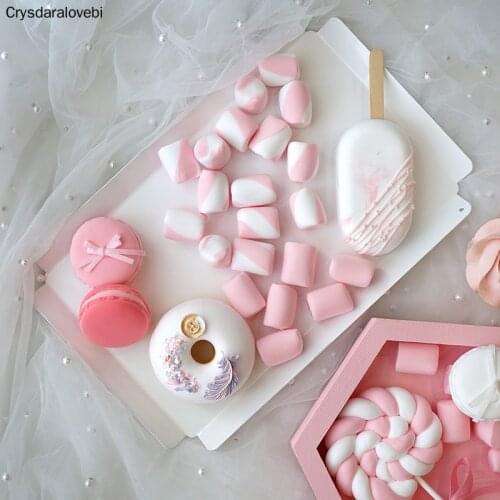 30pcs Simulation Marshmallow Props Fake Marshmallows Kindergarten Rings Decoration Childrens Photography Props Decorations