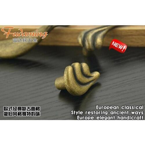 37mm Hot Bronze Vintage Antique Dresser Drawer Pulls Kitchen Cabinet Knobs Furniture Handle Hardware