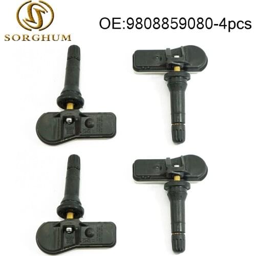 4pcs Tire Pressure Sensor for Peugeot Citroen Fiat Scudo Toyota 433MHz 9808859080 Tire Pressure Monitoring System Sensor