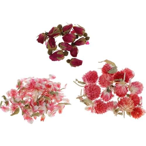 8g/Bag Natural Real Dried Flower For DIY Candle Making Resin Ornament Making Christmas Gifts Random Size