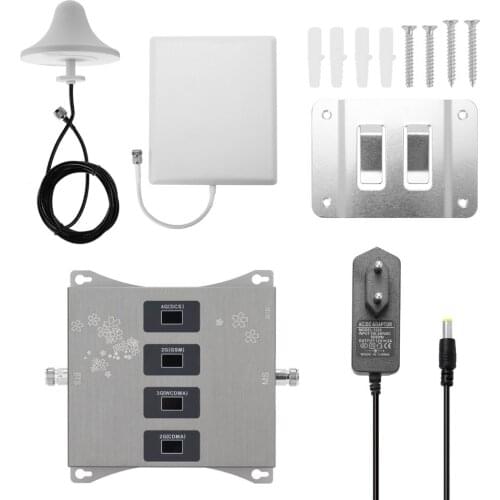 800 900 1800 2100MHz Cell Phone Signal Booster Quad Band Mobile Signal Amplifier 2G 3G 4G LTE Cellular Repeater GSM DCS WCDMA