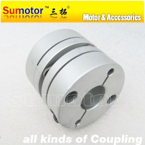CNC parts OD 55mm L 48mm, Bore 14mm 15mm 16mm 18mm 19mm 20mm 22mm 24mm 25mm for servo Stepper Motor flexible diaphragm Coupling