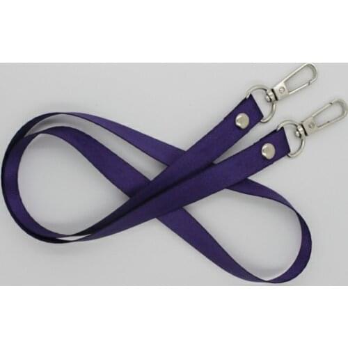 Cheap customize flat white lanyards with blue logo imprint 20MM width neck lanyards for business party event exhibition lanyard