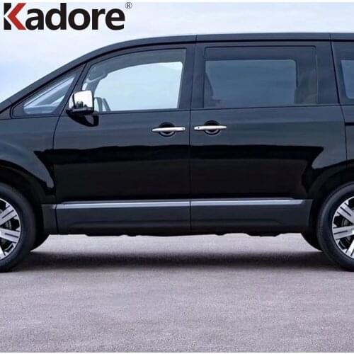 For Mitsubishi Delica 2020 2021 ABS Chrome Door Body Molding Streamer Cover Trim Side Door Body Strip Decoration Car Styling