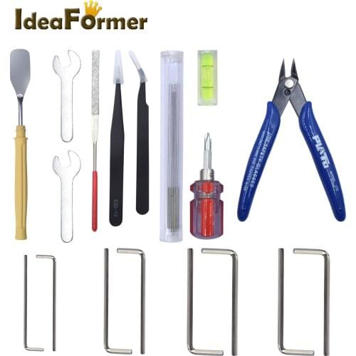 1 set 3D Printer Removal Tools Nozzle Cleaning Kit Tweezers Shovel Wrenches Screwdriver for 3d printer Filament PLA ABS Reprap