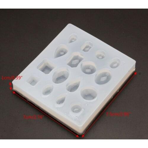 Cabochon Gem Silicone Mold Oval Square Round Shapes Resin Epoxy Jewelry Making