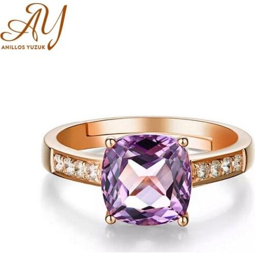 Anillos Yuzuk 925 Sterling Silver Open Size Ring Finger Anel Aneis Square CZ Ring For Women Pure Wedding Engagement Jewelry