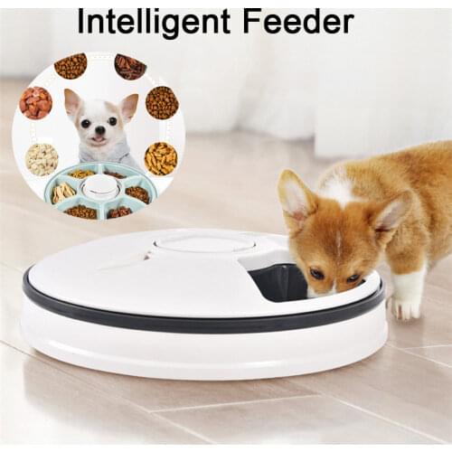 Dry Wet Food Dogs Detachable Large Capacity Digital Timer Portion Control Pet Automatic Feeder Cats 6 Meal Trays LCD Display