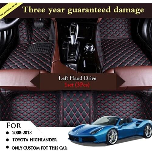 For Toyota Highlander Kluger 2013 2012 2011 2010 2009 2008 (7 seats) Car Floor Mats Rugs Auto Interior Parts Custom Covers Pads