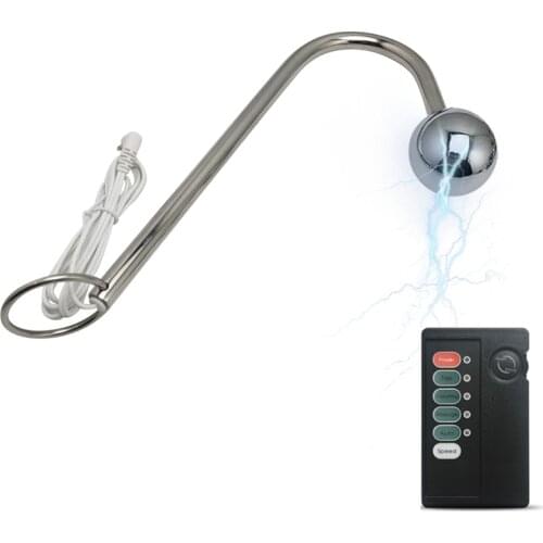 Metal Anal Hook Butt Plug with Ball Close Ring Adult Sex Toys for Women Men Stainless Steel Anus Dilator Gay Prostate Massage