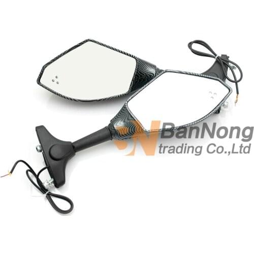 Motorcycle rearview mirrors Integrated LED Turn lights For Suzuki Yamaha Kawasaki Ducait Honda CBR600 CBR1000 CBR1100xx blckbird