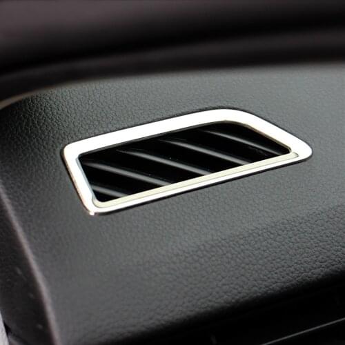 Dashboard outlet vent trim cover sticker stainless steel bezet auto accessories 2pcs/set For skoda octavia a7 2015,Car Styling