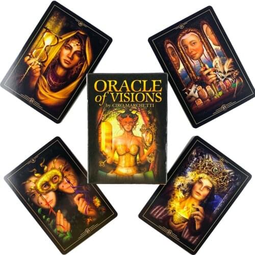 Visions Oracle Cards Leisure Party Table Game High Quality Fortune-telling Prophecy Tarot Deck With Guide Book