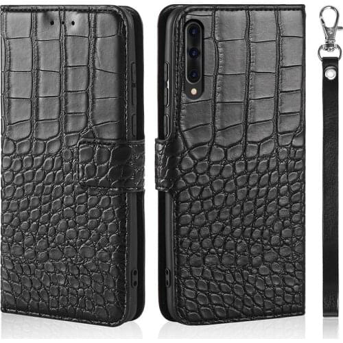 The new 2020 crocodile lines Leather Case For Huawei Honor 9X Pro Cover Stand Flip Crocodile Grain magnet Phone Case