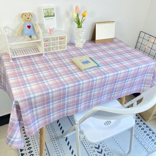 Nordic Rectangular Tablecloth Check Pattern Table Cloth Dust-proof Dining Table Cover Outdoor Picnic Mats Modern Home Decoration