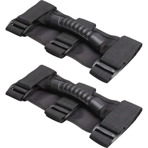 2x Roll Bar Grab Grip Handles Black For Jeep Wrangler YJ TJ JK JKU 1987-2018