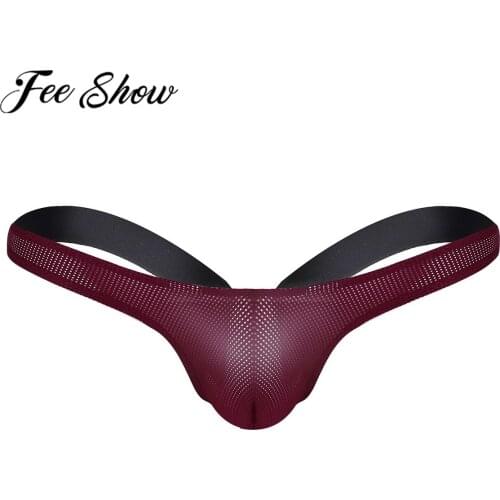 2019 Sexy Male Men Mesh See Through Lingerie Stretchy Open Back Jockstrap Bikini G-string Thong Underwear Exotic Underpanties