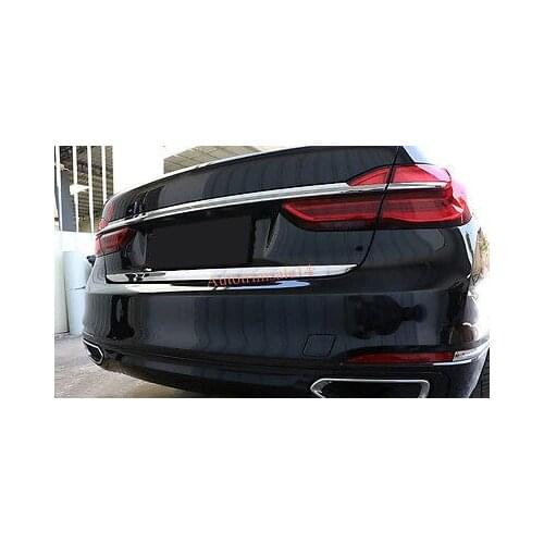 Exterior 1*Steel Rear Trunk Boot Lower Mouldings For BMW 7 Series G11/G12 2016 2017 2018
