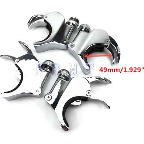 Motorcycle 49mm Windshield Clamp For Harley Dyna Street Fat Bob Super Wide Glide Sportster XL883 1200 VRSCA FXD FXDWG FXDL FXDB