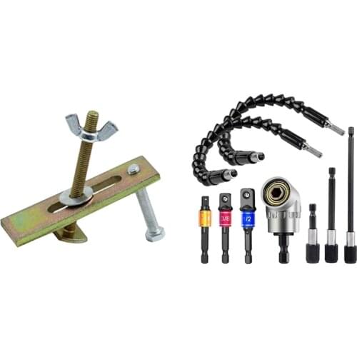 1 Set 80mm CNC Engraving Machine Press Plate Clamp Platform Splint & 1 Pcs Extension Hex Shank Drill Nut Driver Bit Set