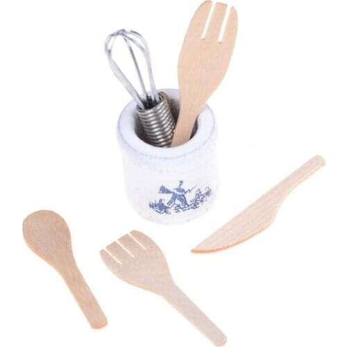 1 Set Kitchenware Set Kids Pretend Kitchen Toys gift For 1/12 Dollhouse Miniature Home Decoration Gifts