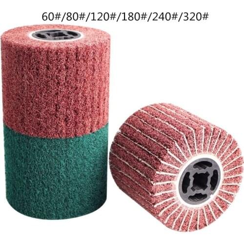 1PC 100x120x19mm Nylon drawing round brush Abrasive deburring polishing grinding polishing Wheel for stainless steel