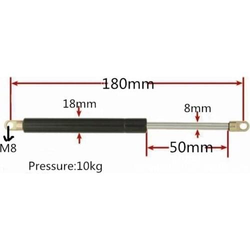 2pcs 10KG Force 80mm Stroke 245mm Hole Distance Lift Truck Lid Support Auto Gas Spring Damper 80mm x 245mm