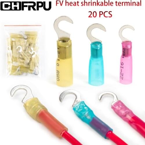 20PCS/1 bag Waterproof heat shrinkable terminal FV wire connector joint crimp terminal 10-22AWG Waterproof classification