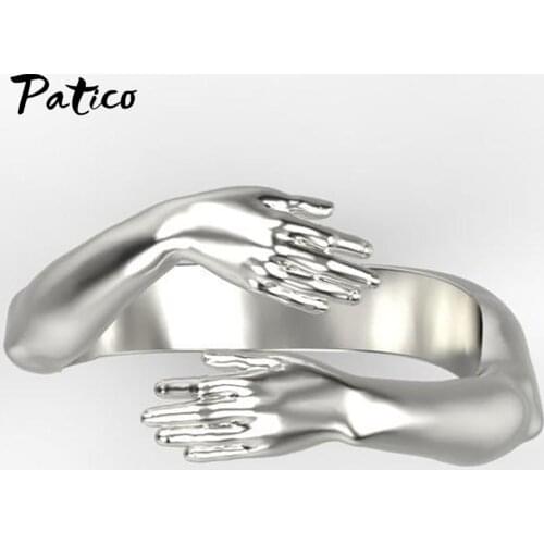 925 Sterling Silver Adjustable Wedding Rings For Women Girls Embracement Design Valentines Day Gift Fashion Jewelry Wholesale