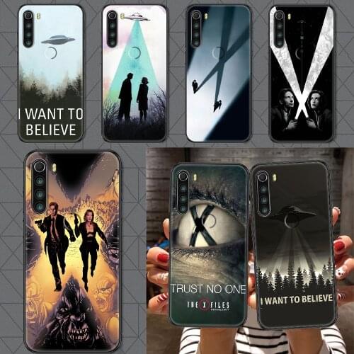 The X Files I Want to Believe Phone case For Xiaomi Redmi Note 7 7A 8 8T 9 9A 9S 10 K30 Pro Ultra black painting hoesjes pretty