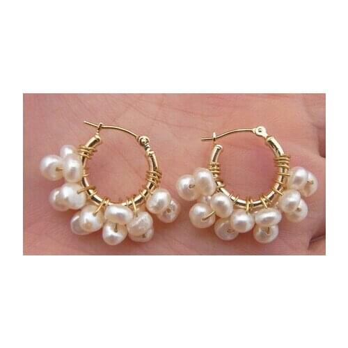 E0810017 Natural pearl Earring >Lovely Fine Nobility Ladys Womens Earrings