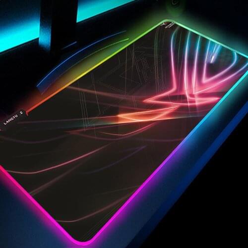 Rgb Asus Gaming Mousepad Game Slipmat RGB Led Setup Gamer Decoration Cool Glowing Mouse Mat Pc Republic of Gamers with Cable Rug