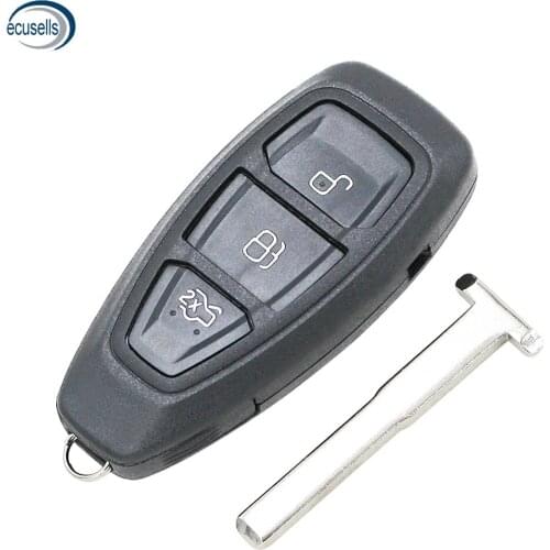 3 Button Car Key Shell with Insert Blade Replacement Smart Key for-Ford-Mondeo Fiesta Focus Titanium C-Max Kuga Refit