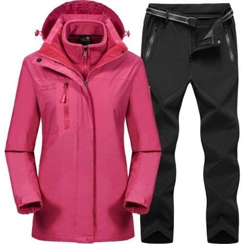 Ski Suit Men Skiing and Snowboarding Sets Super Warm Waterproof Windproof Snowboard Fleece Jacket+pants Winter Snow Suits Male
